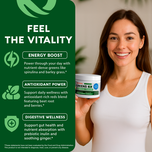 SheWell Greens Superfood – Plant-Based Greens & Reds Powder | 30 Servings